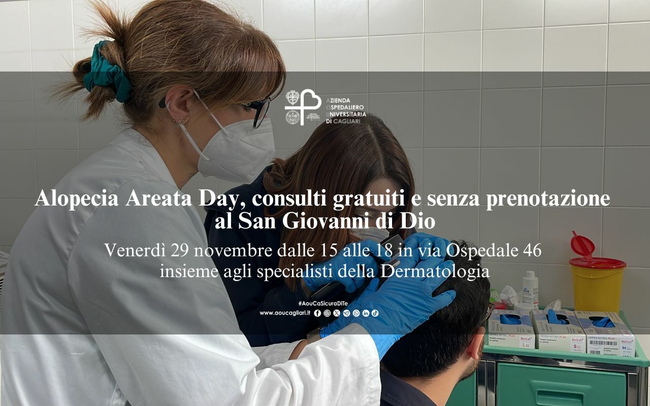 Alopecia Areata Day, consulti gratuiti e senza prenotazione al San Giovanni di Dio