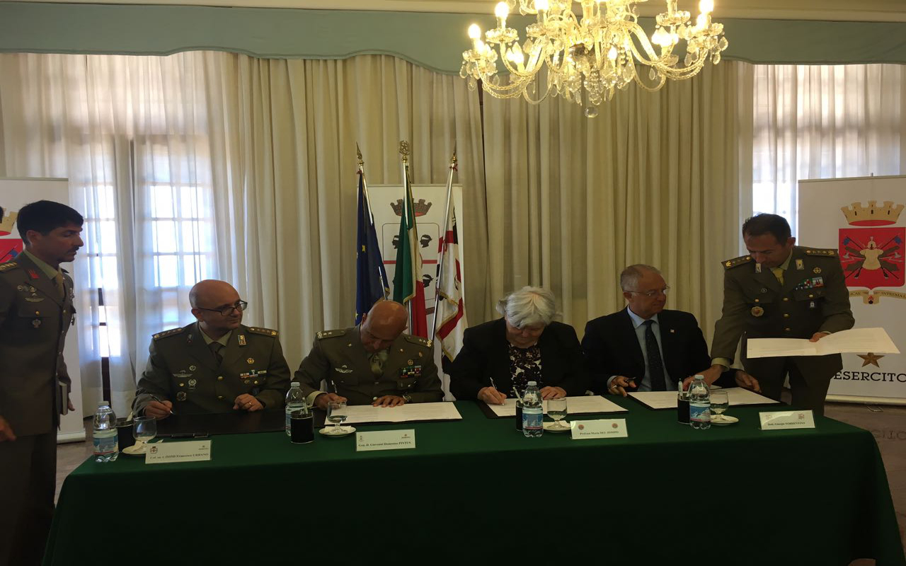 Firma protocollo d'intesa Esercito Aou Cagliari