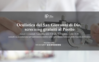 Oculistica del San Giovanni di Dio, screening gratuiti al Poetto