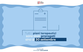 Proroga dei piani terapeutici a settembre 2022