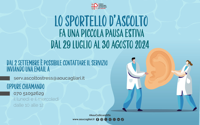 Sportello d'ascolto per i dipendenti, pausa estiva dal 29 luglio