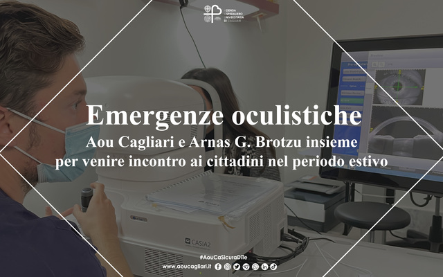 Emergenze oculistiche, AOU di Cagliari e ARNAS G. Brotzu insieme per venire incontro ai cittadini