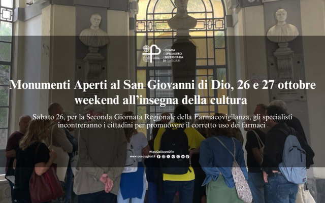 Monumenti Aperti al San Giovanni di Dio, il 26 e il 27 ottobre weekend all’insegna della cultura