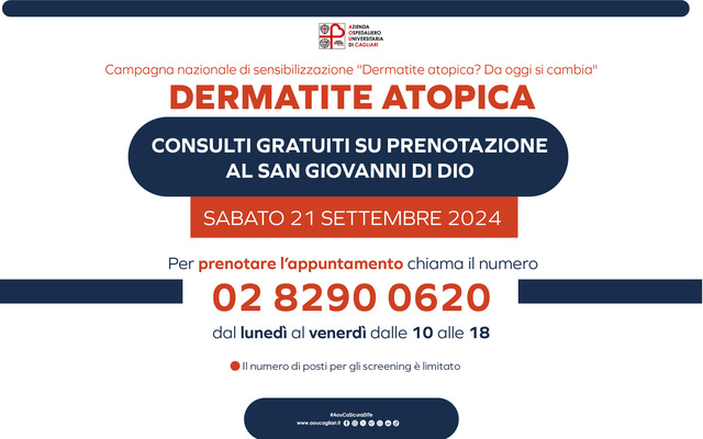 Dermatite atopica, consulti gratuiti al San Giovanni di Dio